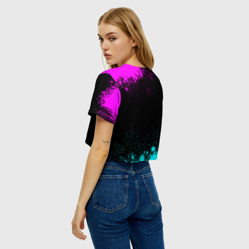 Женская футболка Crop-top 3D Made In June 1999 Retro Neon, цвет 3D печать - фото 5