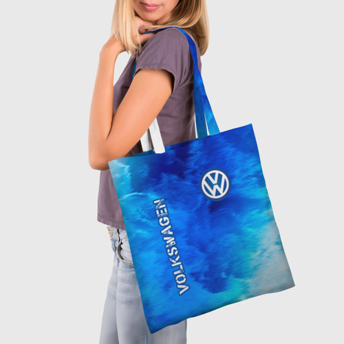 Шоппер 3D с принтом VOLKSWAGEN | Volkswagen + Пламя, фото на моделе #1