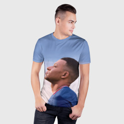 Мужская футболка 3D Slim Футболист Килиан Мбаппе - фото 2