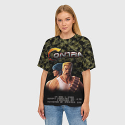 Женская футболка oversize 3D Contra gamer - фото 2