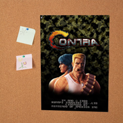 Постер с принтом Contra gamer для любого человека, вид спереди №2. Цвет основы: белый