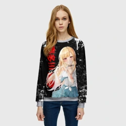 Женский свитшот 3D Марин Китагава - брызги краски - фото 2