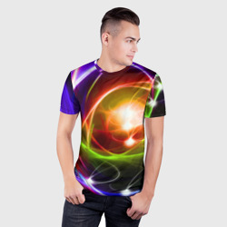 Мужская футболка 3D Slim Галактическое звёздное пространство /Galactic Star Space - фото 2