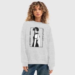 Женский свитшот oversize без начеса хлопок Spy x Family Yor Forger со спины - фото 2