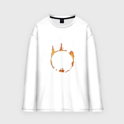 Женский лонгслив oversize хлопок Dark Souls Знак тьмы