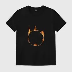 Мужская футболка хлопок Dark Souls Знак тьмы