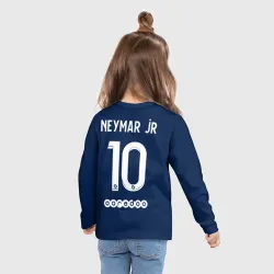 Детский лонгслив 3D PSG Neymar JR ПСЖ Неймар домашняя форма 22-23 - фото 2