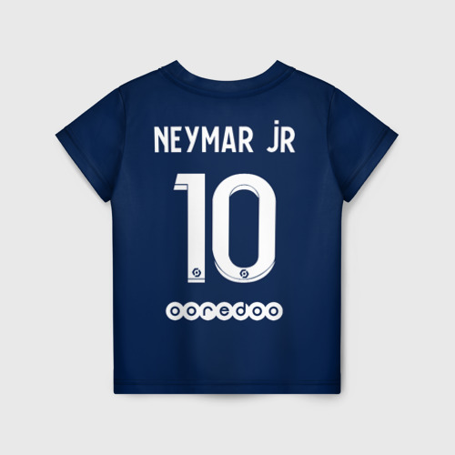 Детская футболка с принтом PSG Neymar JR ПСЖ Неймар домашняя форма 22-23, вид сзади №1