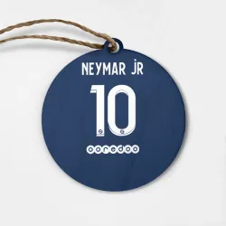 Деревянная игрушка круг PSG Neymar JR ПСЖ Неймар домашняя форма 22-23