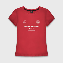 Женская футболка хлопок Slim Manchester City Форма Чемпионов