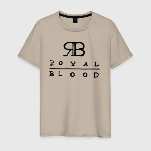 Мужская футболка хлопок RB Royal Blood, цвет миндальный