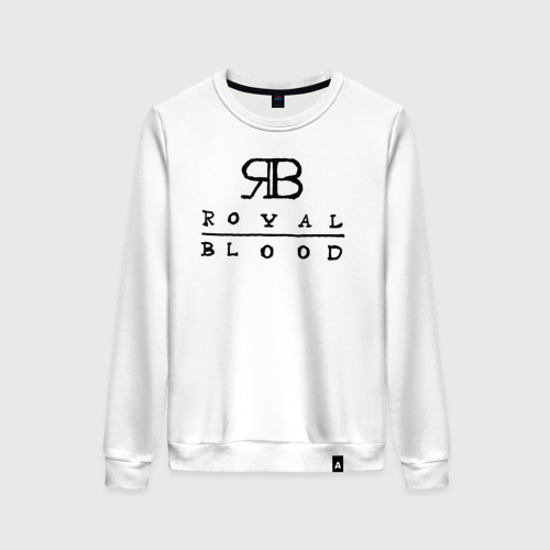 Женский свитшот хлопок RB Royal Blood, цвет белый