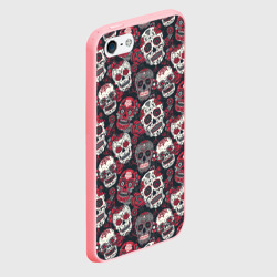 Чехол для iPhone 5/5S матовый День мертвых Черепа Мексика - фото 2