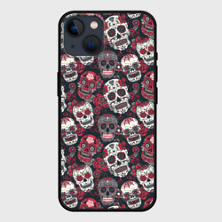 Чехол для iPhone 14 День мертвых Черепа Мексика