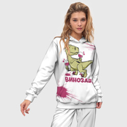 Женский костюм с толстовкой 3D Винозавр с Бокалами Динозавр - фото 2