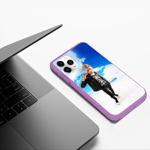 Чехол для iPhone 11 Pro Max матовый Платина Sosa Muzik, цвет фиолетовый - фото 5