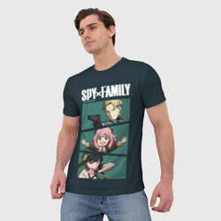 Мужская футболка 3D Spy X family семья шпиона Лойд, Аня, Йор - фото 2