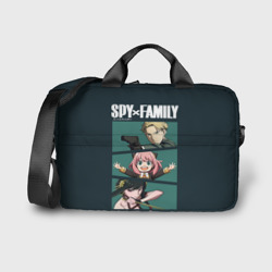 Сумка для ноутбука 3D Spy X family семья шпиона Лойд, Аня, Йор