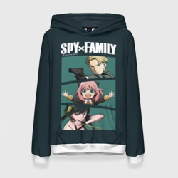 Женская толстовка 3D Spy X family семья шпиона Лойд, Аня, Йор