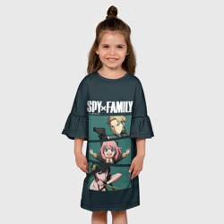 Детское платье 3D Spy X family семья шпиона Лойд, Аня, Йор - фото 2