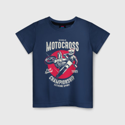 Детская футболка хлопок Мотокросс чемпион