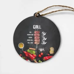 Деревянная игрушка круг Гриль - степени прожарки мяса
