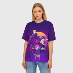 Женская футболка oversize 3D Семья шпиона Spy X family Лойд, Аня, Йор - фото 2