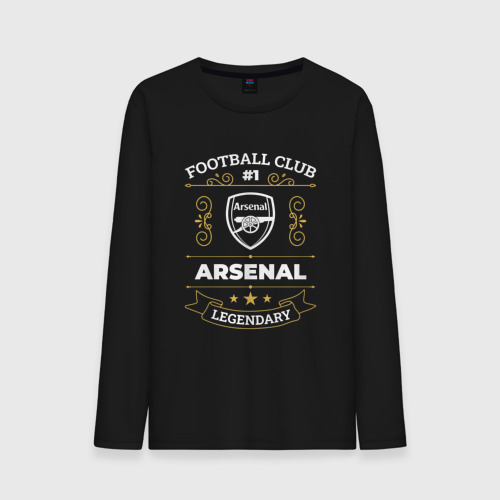 Мужской лонгслив хлопок Arsenal: Football Club Number 1, цвет черный