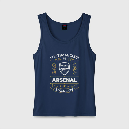 Женская майка хлопок Arsenal: Football Club Number 1, цвет темно-синий