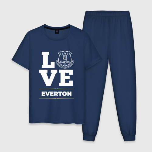 Мужская пижама хлопок Everton Love Classic, цвет темно-синий