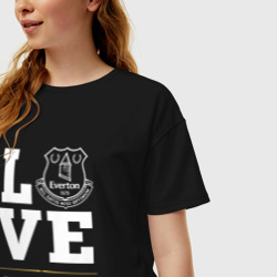 Женская футболка хлопок Oversize Everton Love Classic - фото 2