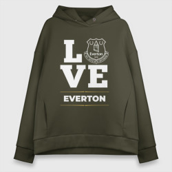 Женское худи Oversize хлопок Everton Love Classic