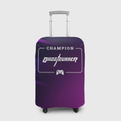 Чехол для чемодана 3D Ghostrunner Gaming Champion: рамка с лого и джойстиком на неоновом фоне