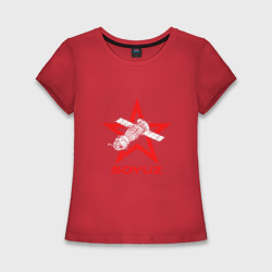 Женская футболка хлопок Slim Soyuz - Space