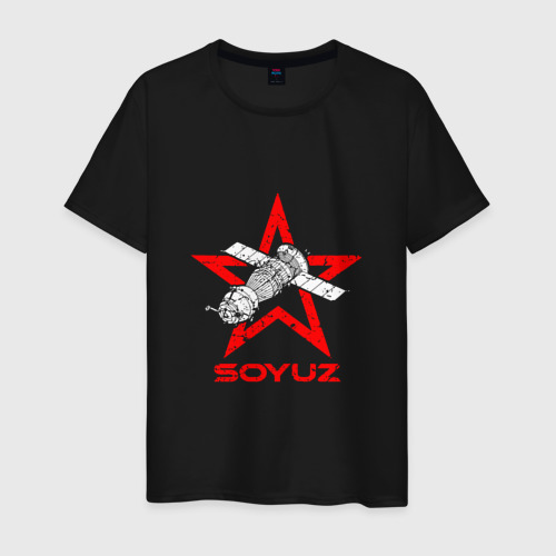 Мужская футболка хлопок Soyuz - Space, цвет черный