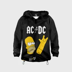 Детская ветровка 3D AC DC гомер Симпсон Simpsons