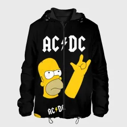 Мужская куртка 3D AC DC гомер Симпсон Simpsons