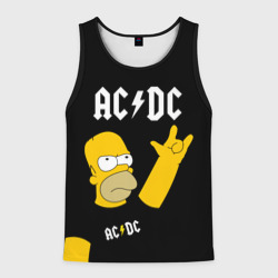 Мужская майка 3D AC DC гомер Симпсон Simpsons