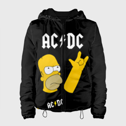 Женская куртка 3D AC DC гомер Симпсон Simpsons