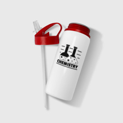 Бутылка для воды с трубочкой Chemistry химия - фото 2