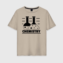 Женская футболка хлопок Oversize Chemistry химия