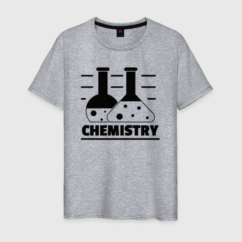 Мужская футболка хлопок Chemistry химия, цвет меланж