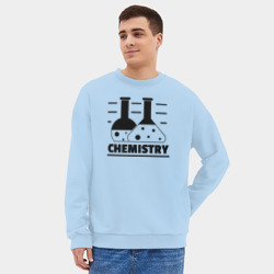 Мужской свитшот oversize без начеса хлопок Chemistry химия - фото 2
