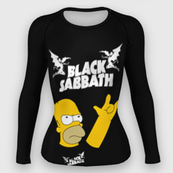 Женский рашгард 3D Black Sabbath Гомер Симпсон Simpsons