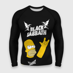 Мужской рашгард 3D Black Sabbath Гомер Симпсон Simpsons