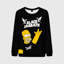 Мужской свитшот 3D Black Sabbath Гомер Симпсон Simpsons