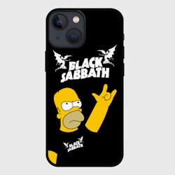 Чехол для iPhone 13 mini Black Sabbath Гомер Симпсон Simpsons