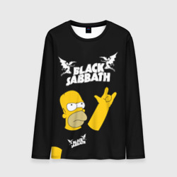 Мужской лонгслив 3D Black Sabbath Гомер Симпсон Simpsons