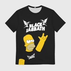 Мужская футболка 3D Black Sabbath Гомер Симпсон Simpsons