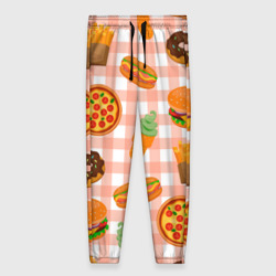 Женские брюки 3D Pizza donut burger fries ice cream pattern